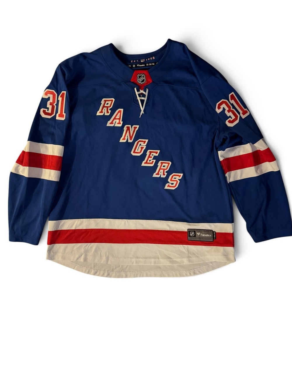 New York Rangers Igor Shesterkin #31 Fanatics Jersey XXL Like New - Picture 3 of 14